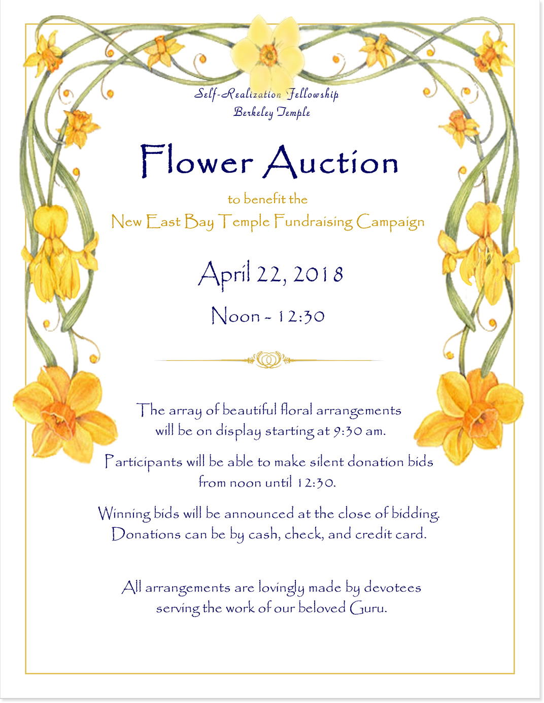flower auction 2018